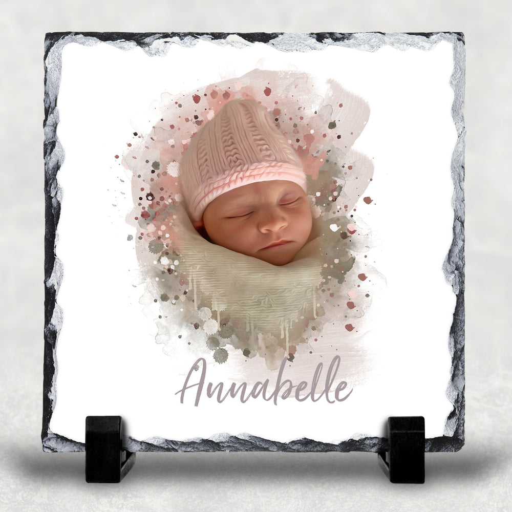 Baby Slate Photo Paint Splat Gift #1 image